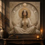 Moon Sanctuary Celestial Feminine Wall Art Canvas Print - Image 5