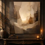 Luminous Neutral Abstract Wall Art Canvas Print - Image 4
