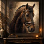 Bridled Chestnut Horse Wall Art Canvas Print - Image 4