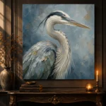 Blue Heron Portrait Bird Wall Art Canvas Print - Image 4