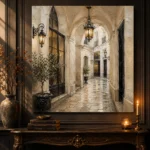 Lantern Passage Parisian Architecture Wall Art Canvas Print - Image 3