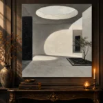 Oculus Courtyard Modern Architecture Wall Art Canvas Print - Image 4