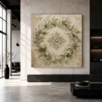 Laurel Blossom Wreath Botanical Bedroom Wall Art Canvas Print - Image 6