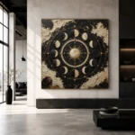 Celestial Lunar Calendar Moon Phase Wall Art Canvas Print - Image 6
