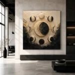 Celestial Crescent Orbit Moon Phase Wall Art Canvas Print - Image 6