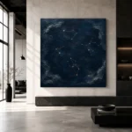 Scattered Star Field Constellation Wall Art Canvas Print - Image 6