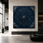 Celestial Compass Wheel Constellation Wall Art Canvas Print - Image 6