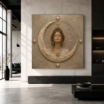 Lunar Oracle Celestial Feminine Wall Art Canvas Print - Image 6