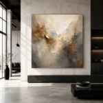 Smoky Gilded Lumen Gold Abstract Wall Art Canvas Print - Image 5