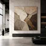 Fragmented Earth Textured Abstract Wall Art Canvas Print - Image 5