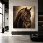 Bridled Chestnut Horse Wall Art Canvas Print - Image 5