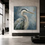 Blue Heron Portrait Bird Wall Art Canvas Print - Image 5