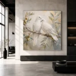 White Doves Bird Wall Art Canvas Print - Image 5