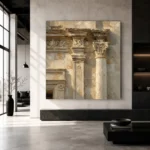 Sunlit Facade Detail Classical Architecture Wall Art Canvas Print - Image 5