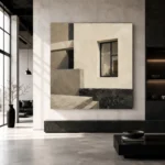Ivory Facade Modern Architecture Wall Art Canvas Print - Image 3