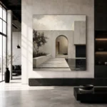 Arched Courtyard Modern Architecture Wall Art Canvas Print - Image 5