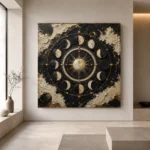 Celestial Lunar Calendar Moon Phase Wall Art Canvas Print - Image 7