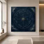 Celestial Compass Wheel Constellation Wall Art Canvas Print - Image 7