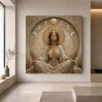 Moon Sanctuary Celestial Feminine Wall Art Canvas Print - Image 7