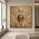 Solar Ascension Celestial Feminine Wall Art Canvas Print - Image 7