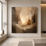 Luminous Neutral Abstract Wall Art Canvas Print - Image 6
