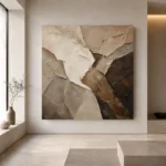 Fragmented Earth Textured Abstract Wall Art Canvas Print - Image 6