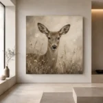 Soft Doe Wildlife Portrait Wall Art Canvas Print - Image 6