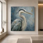 Blue Heron Portrait Bird Wall Art Canvas Print - Image 6