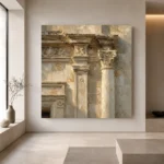 Sunlit Facade Detail Classical Architecture Wall Art Canvas Print - Image 6