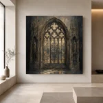 Stained Glass Sanctuary Gothic Architecture Wall Art Canvas Print - Image 6