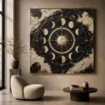 Celestial Lunar Calendar Moon Phase Wall Art Canvas Print - Image 8