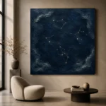 Scattered Star Field Constellation Wall Art Canvas Print - Image 8