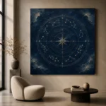 Celestial Compass Wheel Constellation Wall Art Canvas Print - Image 8