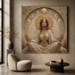 Moon Sanctuary Celestial Feminine Wall Art Canvas Print - Image 8