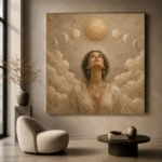 Solar Ascension Celestial Feminine Wall Art Canvas Print - Image 8