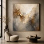 Smoky Gilded Lumen Gold Abstract Wall Art Canvas Print - Image 7