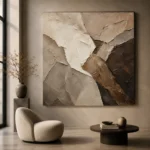 Fragmented Earth Textured Abstract Wall Art Canvas Print - Image 7