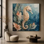 Coral Garden Seahorse Sea Life Wall Art Canvas Print - Image 7