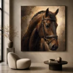 Bridled Chestnut Horse Wall Art Canvas Print - Image 6
