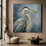 Blue Heron Portrait Bird Wall Art Canvas Print - Image 7