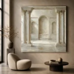 Ivory Colonnade Classical Architecture Wall Art Canvas Print - Image 7