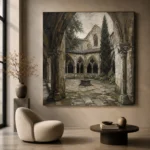 Stained Glass Sanctuary Gothic Architecture Wall Art Canvas Print - Image 7