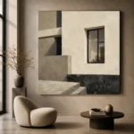 Ivory Facade Modern Architecture Wall Art Canvas Print - Image 5