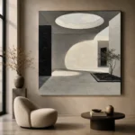 Oculus Courtyard Modern Architecture Wall Art Canvas Print - Image 7