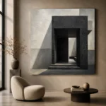 Black Portal Modern Architecture Wall Art Canvas Print - Image 7