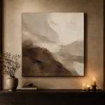 Earth Tone Textured Abstract Wall Art Canvas Print - Image 8