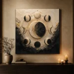 Celestial Crescent Orbit Moon Phase Wall Art Canvas Print - Image 9