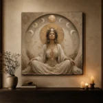 Moon Sanctuary Celestial Feminine Wall Art Canvas Print - Image 9