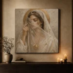 Veiled Moon Muse Celestial Feminine Wall Art Canvas Print - Image 9