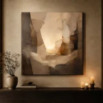 Luminous Neutral Abstract Wall Art Canvas Print - Image 8
